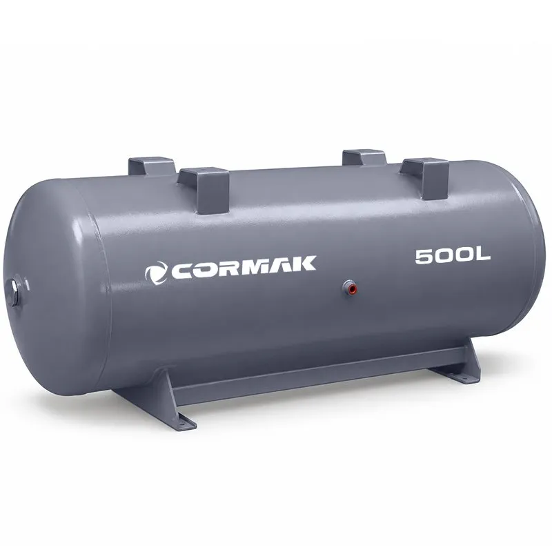 Horizontale persluchtreservoir voor compressor, 11 bar, 500 liter