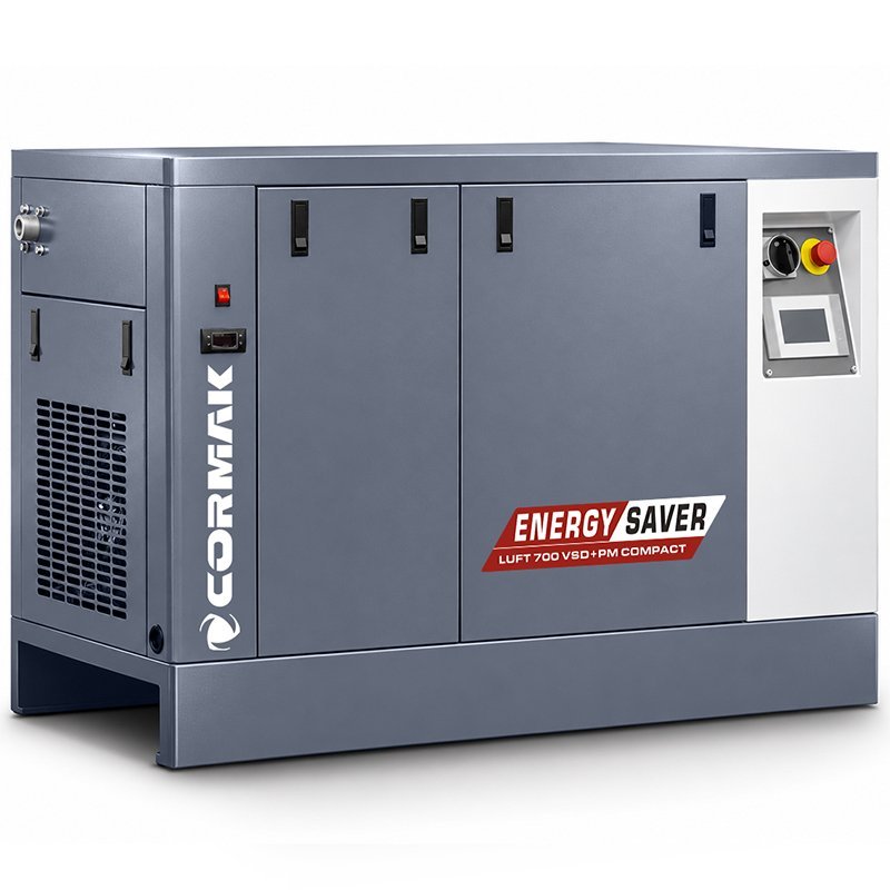 Screw Air Compressor with Dryer CORMAK LUFT 700 VSD+PM COMPACT 5.5kW | CORMAK