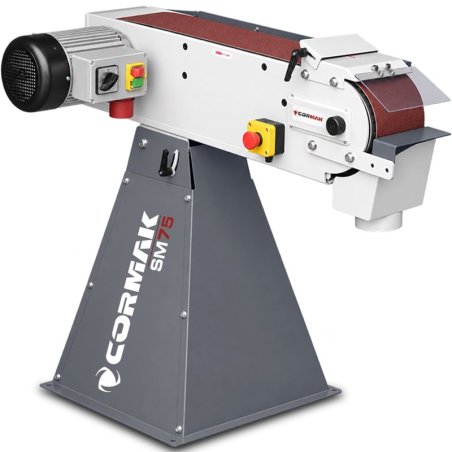 Belt Grinding Machine for Metal CORMAK SM75 | Two-Speed Industrial Grinder | CORMAK