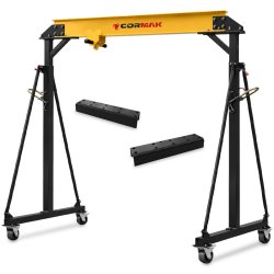 Mobile Gantry Crane CORMAK PK1 1000kg with Beam Extension Kit | CORMAK