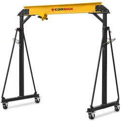 Mobile Gantry Crane CORMAK PK1 1000kg with Beam Extension Kit | CORMAK