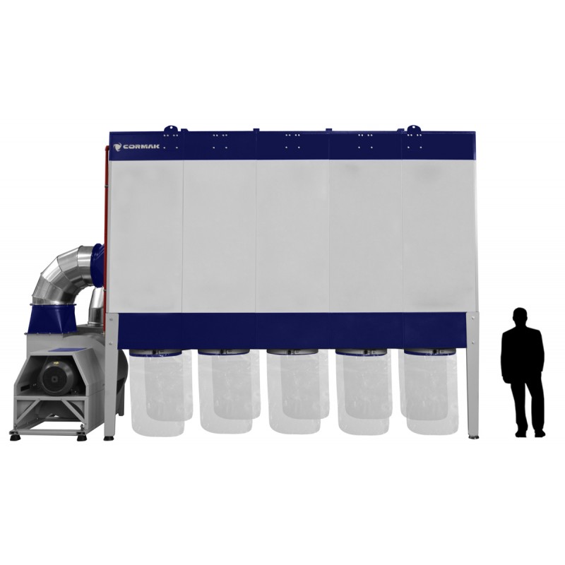Industrial Chip and Dust Extractor CORMAK DCV26100 Vibra Motor 26,100 m³/h | CORMAK