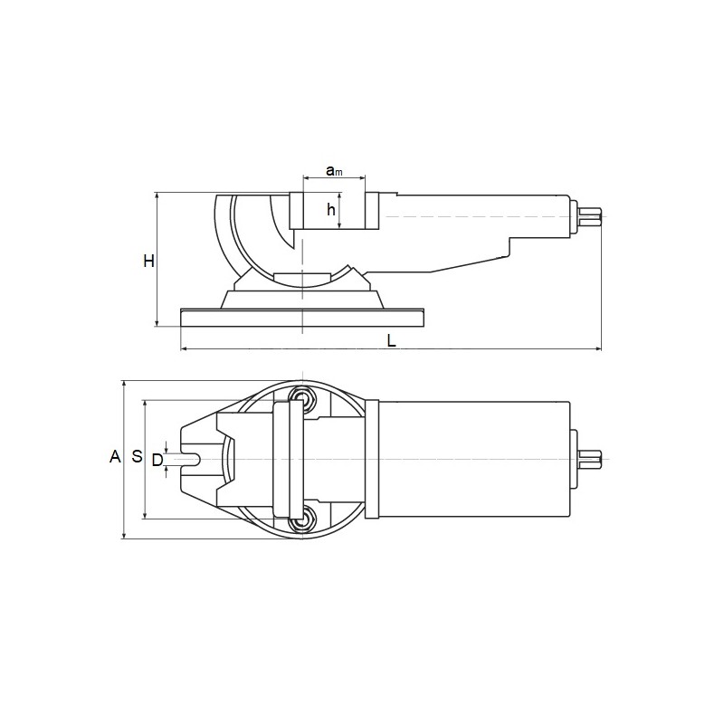 Two angle swivel machine vice 125 mm